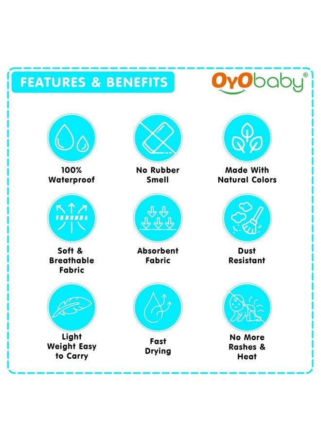 OYO BABY Waterproof Mattress Protector Sheet For Kids And Adults (Small (70Cm X 50Cm) Sea Blue)  - Image 4