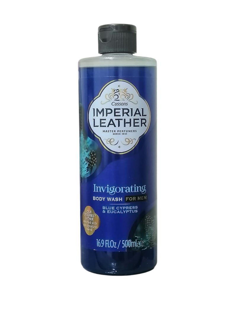 كوسونس غسول الجسم المنعش من إمبريال ليذر برائحة السرو الأزرق والأوكالبتوس 500 مل
