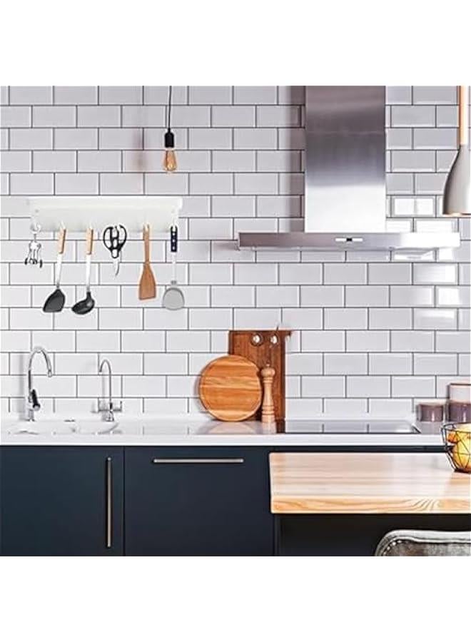 بي دبليو اس جاي حامل مفاتيح مغاطيسي مع صيية م الميكاكو، سلسلة مفاتيح حائط مغاطيسية مع حامل صغير و6 خطافات معدية، حامل مفاتيح ذاتي اللصق لتزيي الحائط والا والمدخل والمكت ايض)، ستالس ستيل - Image 3