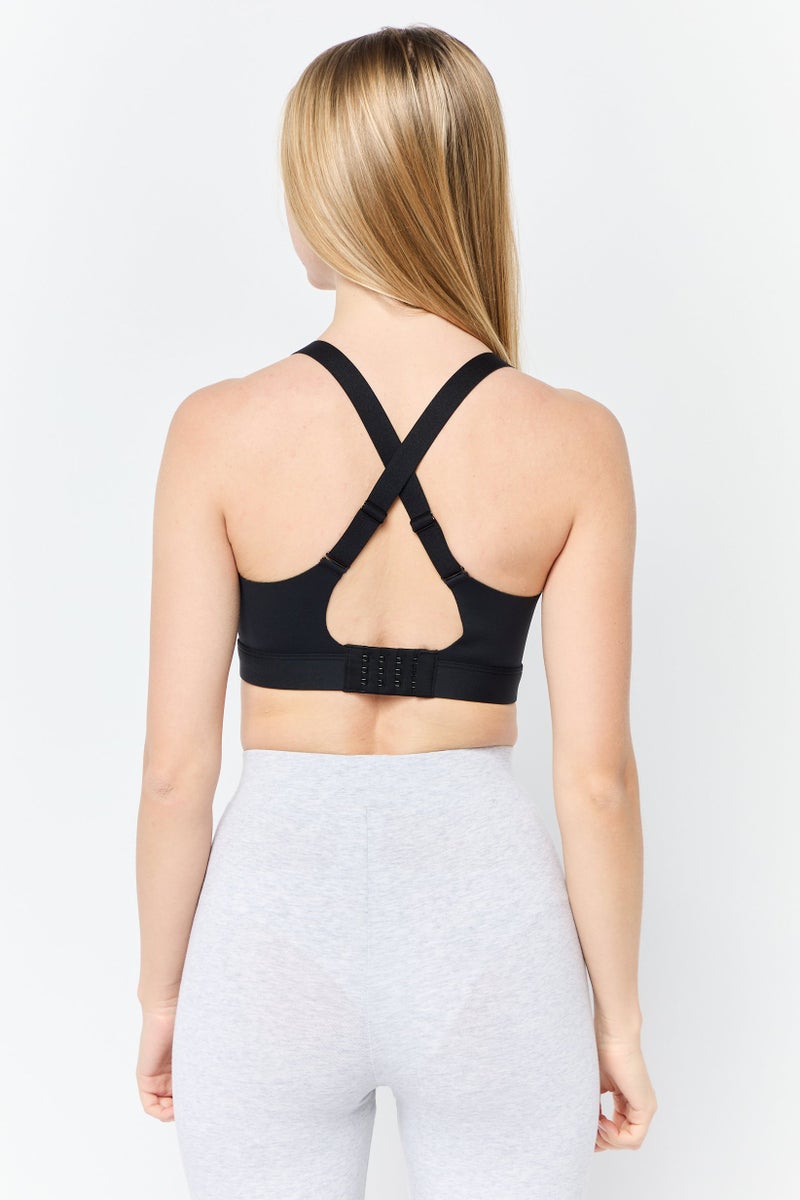 Adidas Women Brand Logo Padded Sports Bra, Black - Image 4