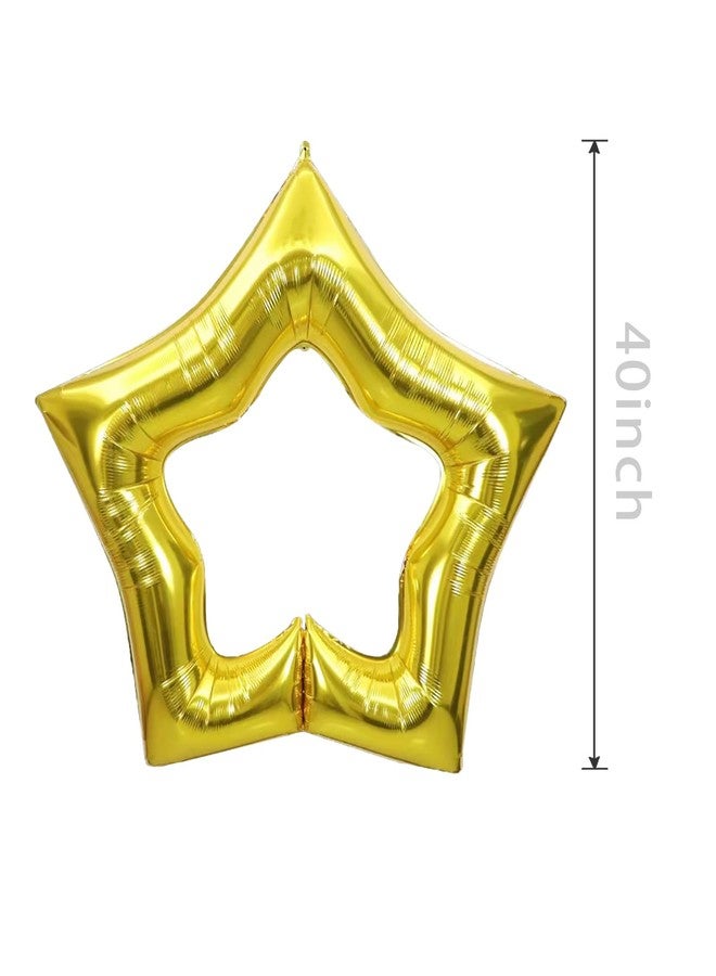 Lamantery Large 40Inch Star Foil Balloon Hollow Out Star Shape Mylar Balloons for Anniversary Wedding Birthday Christmas Party Decoration 3Pack Gold - Image 4