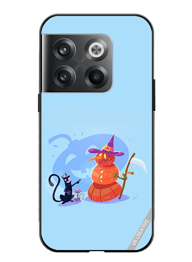 Protective Case Cover For OnePlus 10T Halloween Cat Design Multicolour