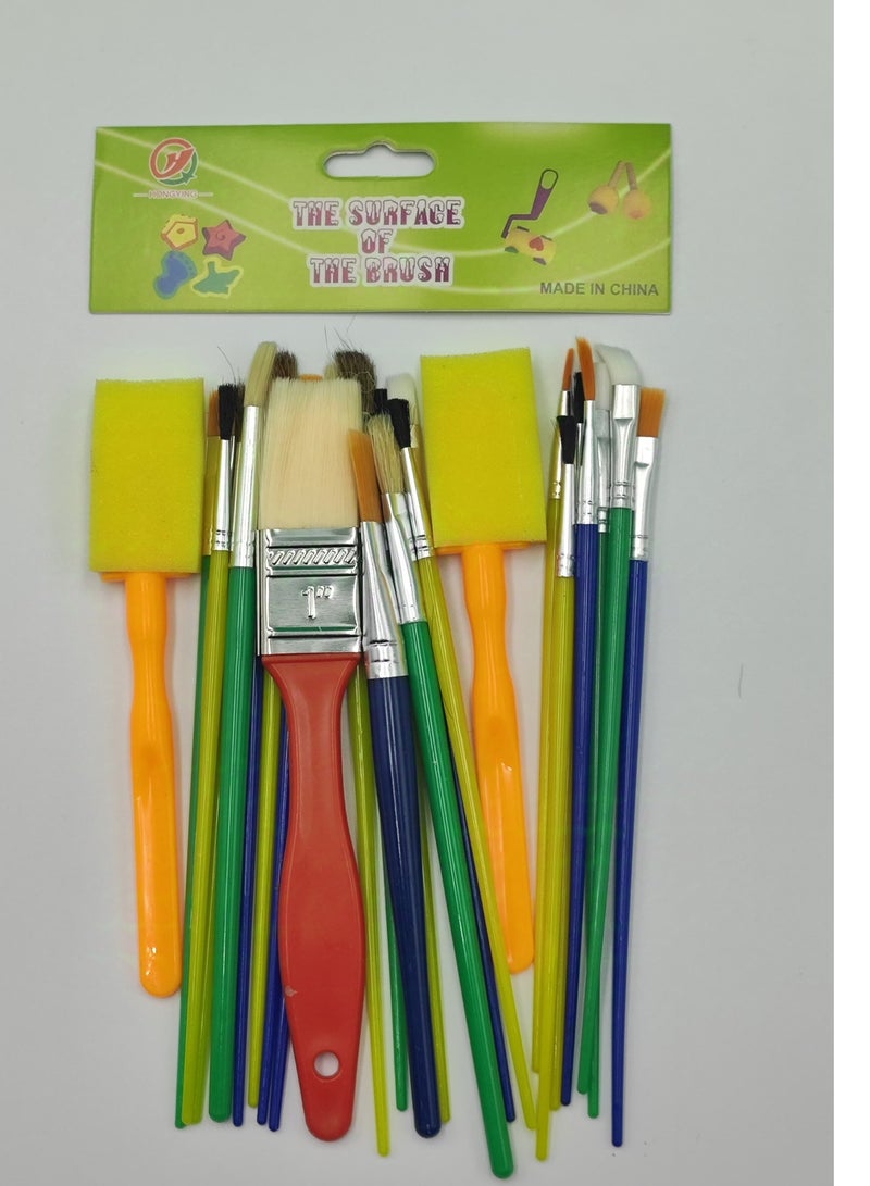 Professional and Beginner Paint Brush Set 25 Assorted Brushes  All in One Paint Brush Set Perfect for Artists Kids and Craft Enthusiasts Complete Painting Kit Foam Bristle and Detailing Brushes for Every Need