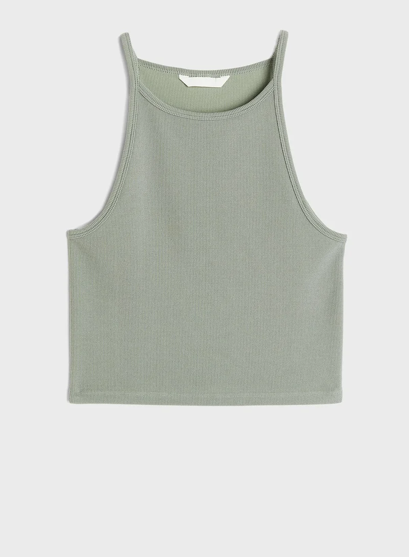 H&M Ribbed Crop Tank Top