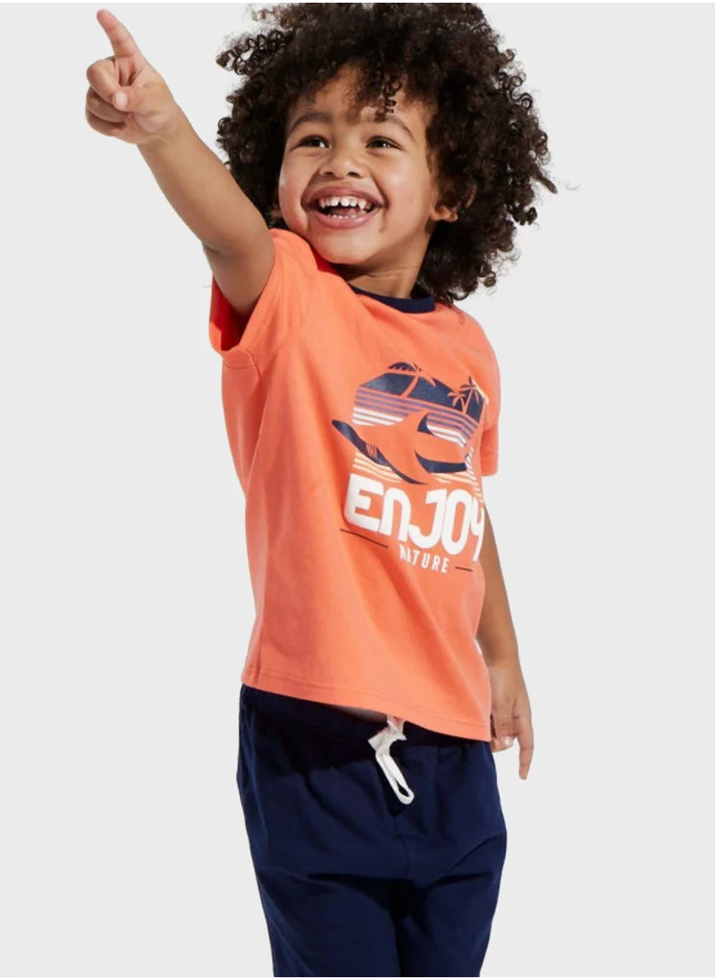 Okaidi Obaibi Kids Printed Pyjama Set