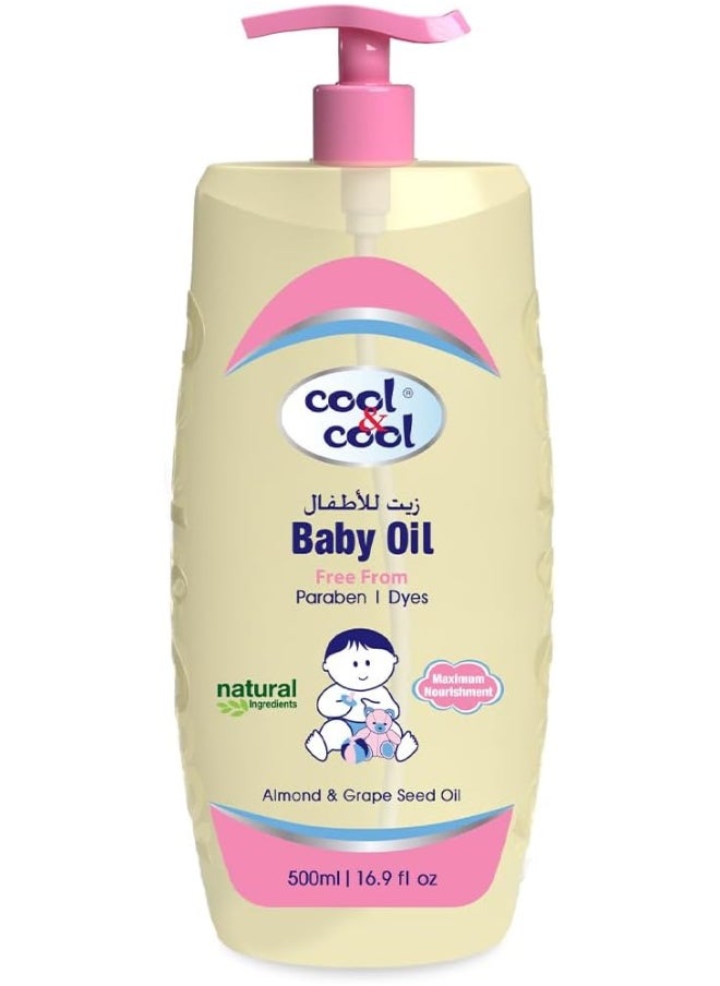 Cool & Cool Enriched With Vitamin E and Grape Seed Oil For Gentle Hydration 500ML - Paraben Free  - Image 1