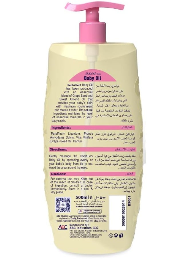 Cool & Cool Enriched With Vitamin E and Grape Seed Oil For Gentle Hydration 500ML - Paraben Free  - Image 5