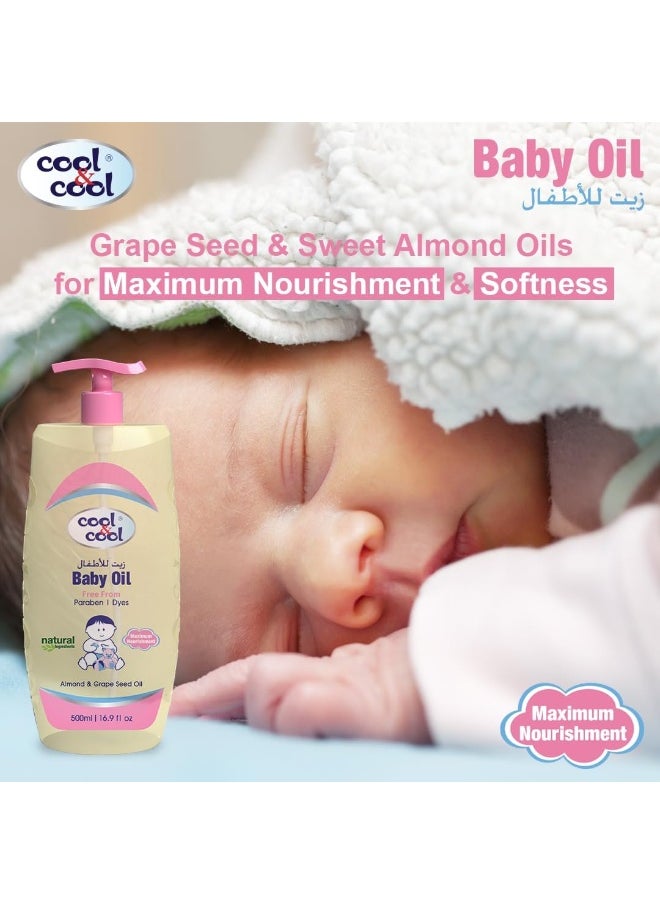 Cool & Cool Enriched With Vitamin E and Grape Seed Oil For Gentle Hydration 500ML - Paraben Free  - Image 2