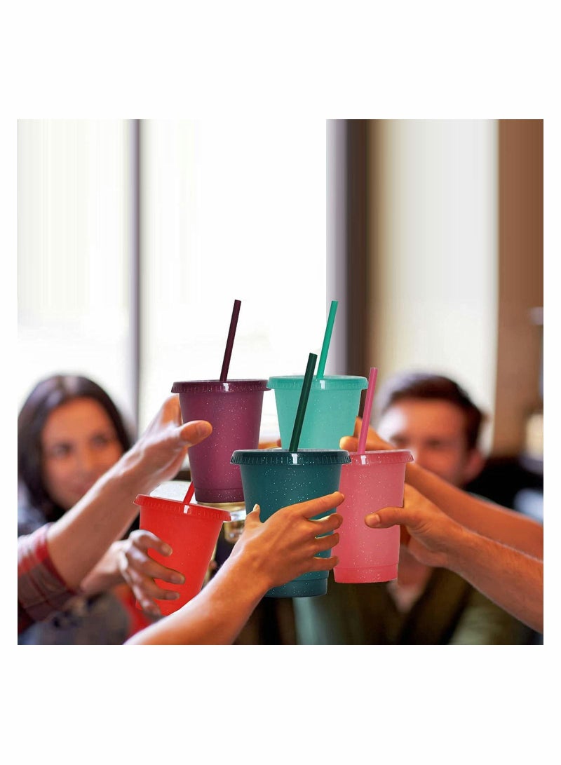 KASTWAVE Color Changing Plastic Tumblers with Lids and Straws（5 Pcs） - Image 5