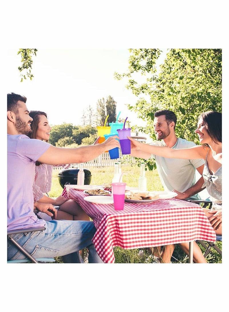 KASTWAVE Color Changing Plastic Tumblers with Lids and Straws（5 Pcs） - Image 2