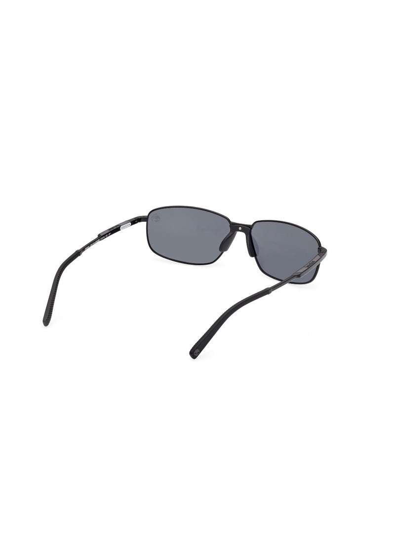 Timberland نظارات شمسية معدنية سوداء مستطيلة للرجال من تيمبرلاند ذات إطار كامل - Image 5