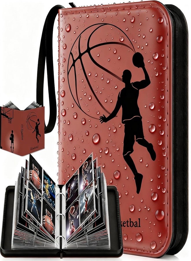DaroeDiy Basketball Card Binder,2025-26 Sports Trading Card with Sleeves Holder Album,400 Pockets Basketball Card Holder,2026 Portable Collection Card Ablum, Game Card Case book With Zipper - Image 1