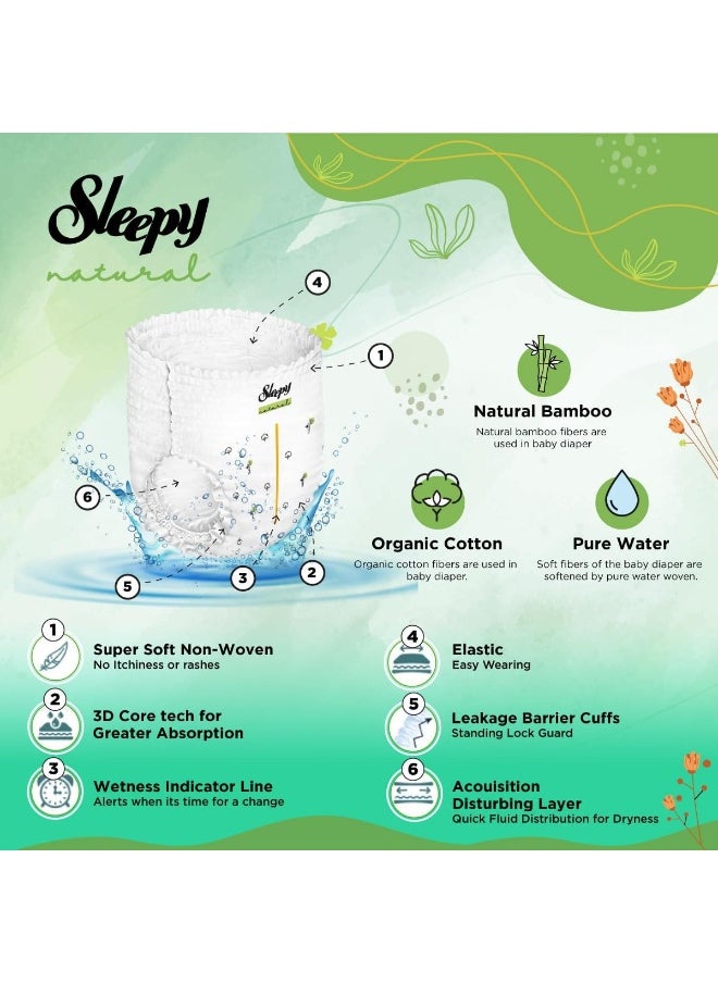 Sleepy - Baby Diaper Natural Pants Size 6, Ultimate Comfort, Superior Absorbency, Eco-Friendly, Hypoallergenic, 9 X 20 Pieces - Image 1