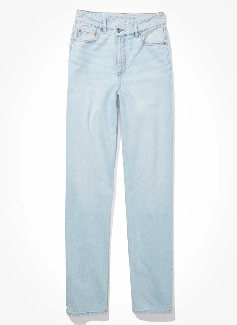 American Eagle Highest Waist Crossover Baggy Straight  Jeans