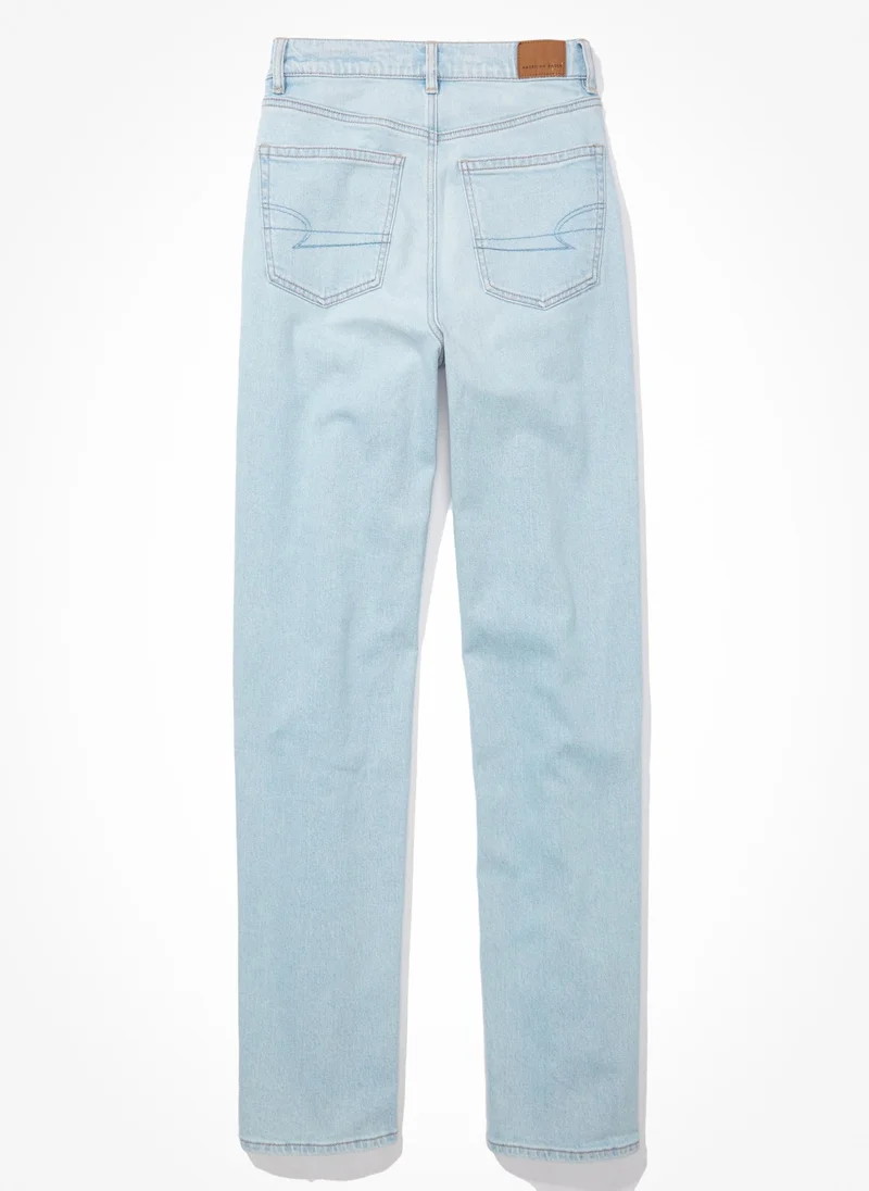 American Eagle Highest Waist Crossover Baggy Straight  Jeans