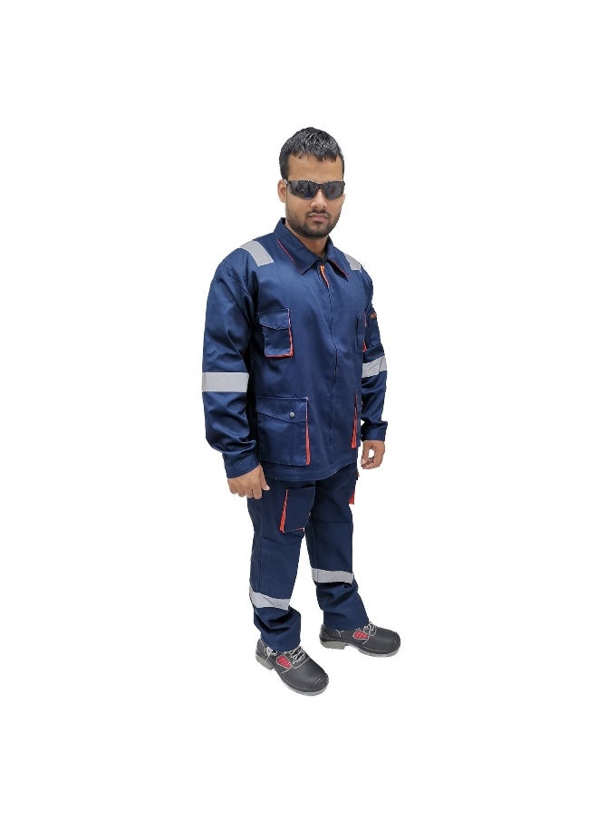 POWER - Power Pant and Jacket Protective Workwear Suit – Navy, Durable & Comfortable Workwear – Ideal for Industrial & Construction Use – Size-2XL - Image 1