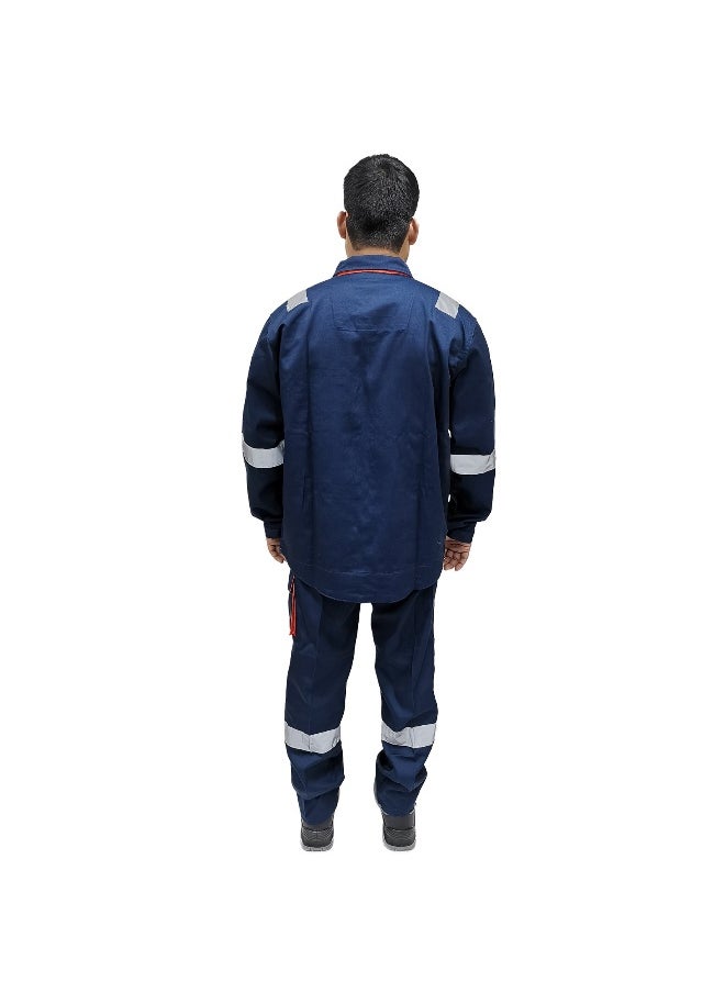 POWER - Power Pant and Jacket Protective Workwear Suit – Navy, Durable & Comfortable Workwear – Ideal for Industrial & Construction Use – Size-2XL - Image 1