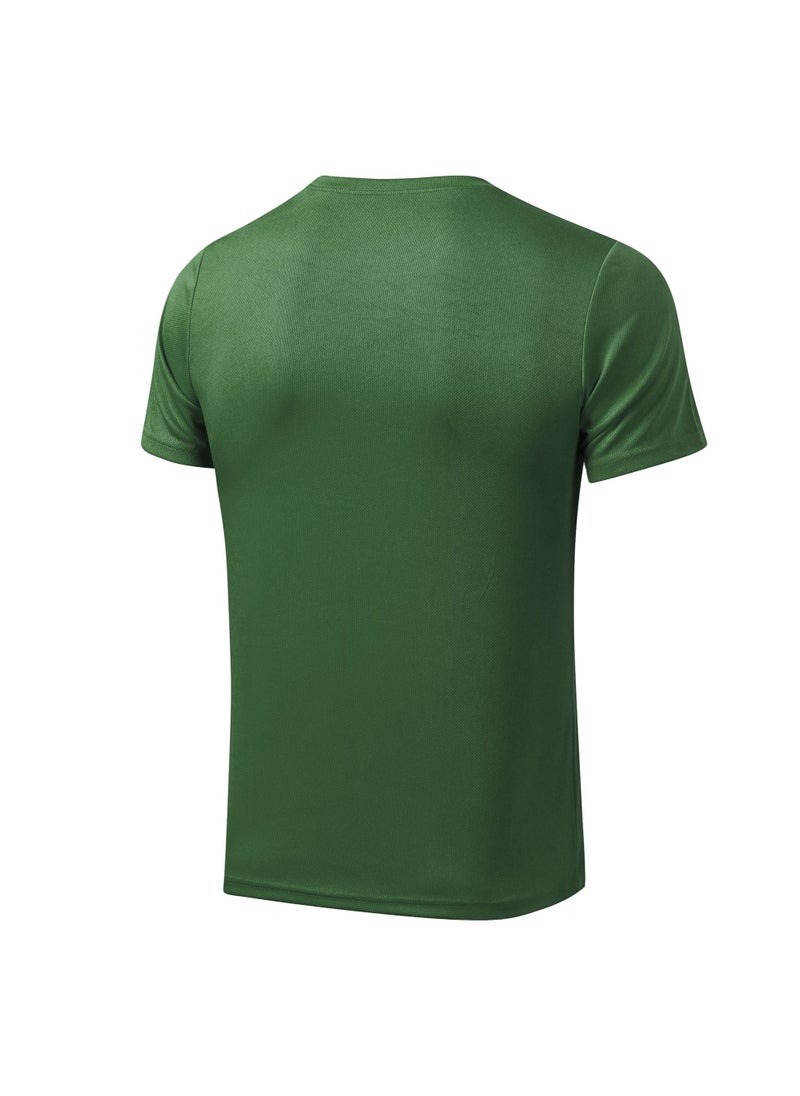 Loquat Men Quick Dry Breathable Elastic T-Shirt Army Green  - Image 2