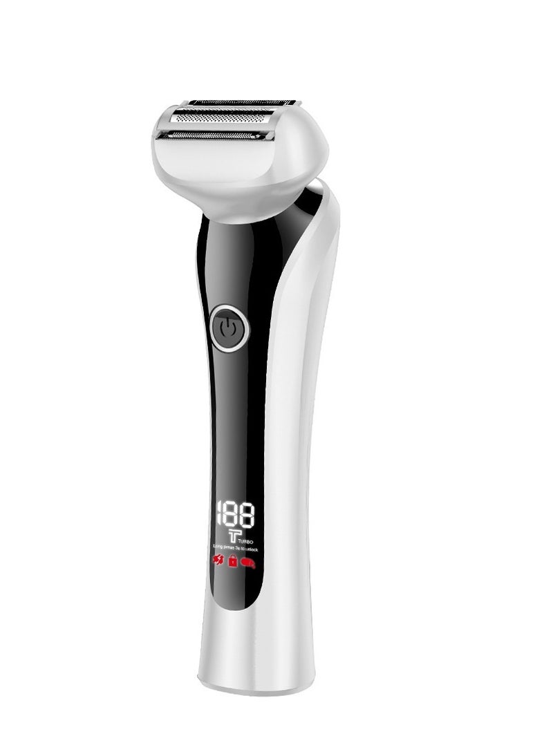 Arabest مجموعة ماكينة حلاقة نسائية LED برأس شفرة متعدد الوظائف مع إمكانية إعادة الشحن عبر USB لإزالة الشعر في الصيف للساق والذراع - Image 1