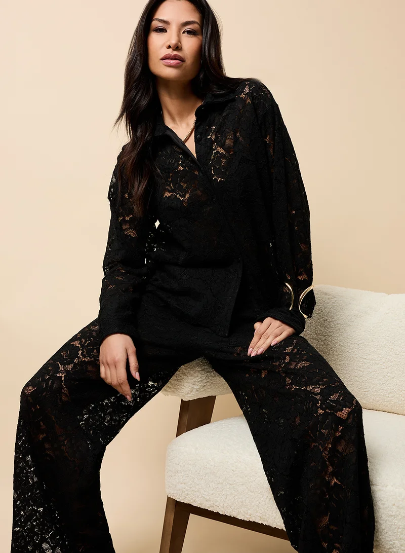Little Mistress Lace Detailing Pants