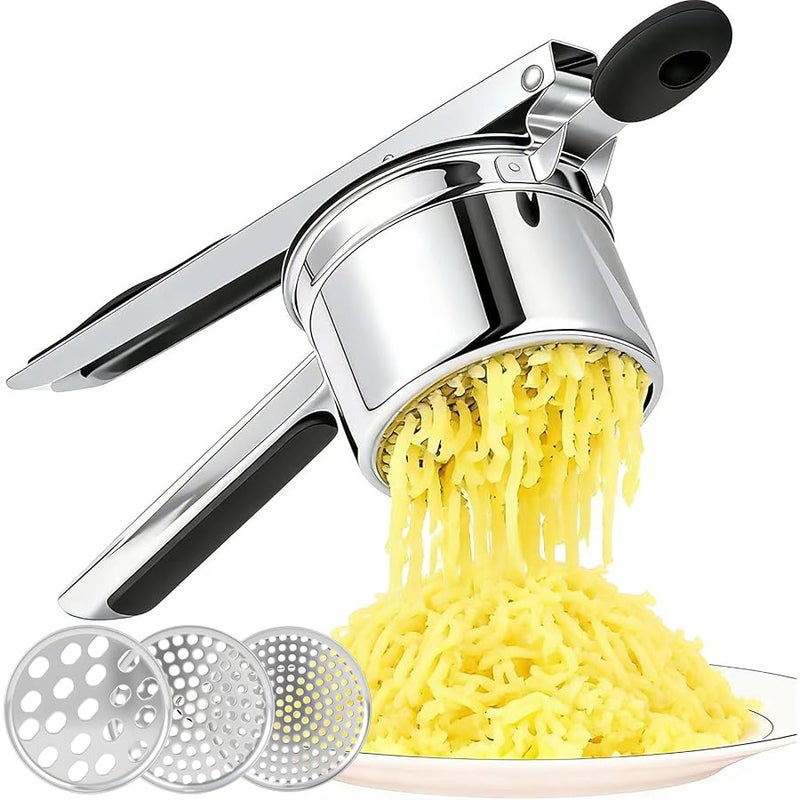 AHFLRITO Potato ricer, Heavy Duty Ricer for Mashed Potatoes, Large Mashed Potato Ricer Stainless Steel with Ergonomic Handle, Efficiently Mashed Potato Masher for Mashed Potatoes - Image 1
