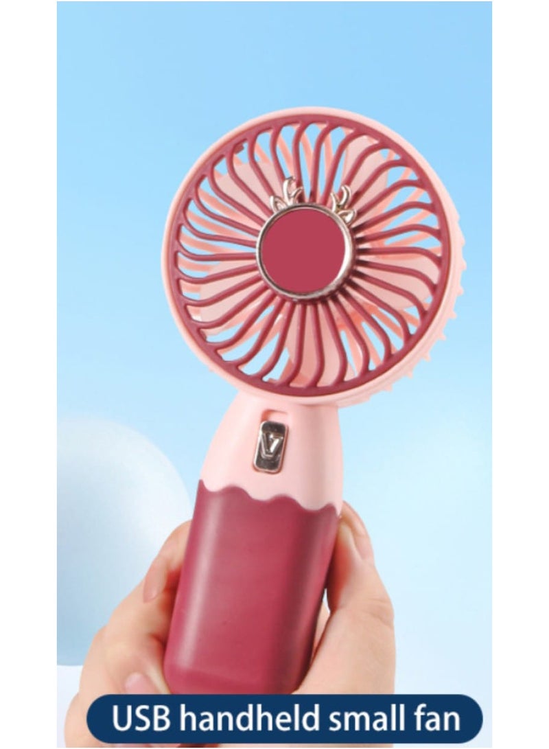 مروحة صغيرة محمولة صيفية قابلة لإعادة الشحن عبر USB ومبرد هواء صغير محمول باليد ومروحة كهربائية صغيرة محمولة باليد