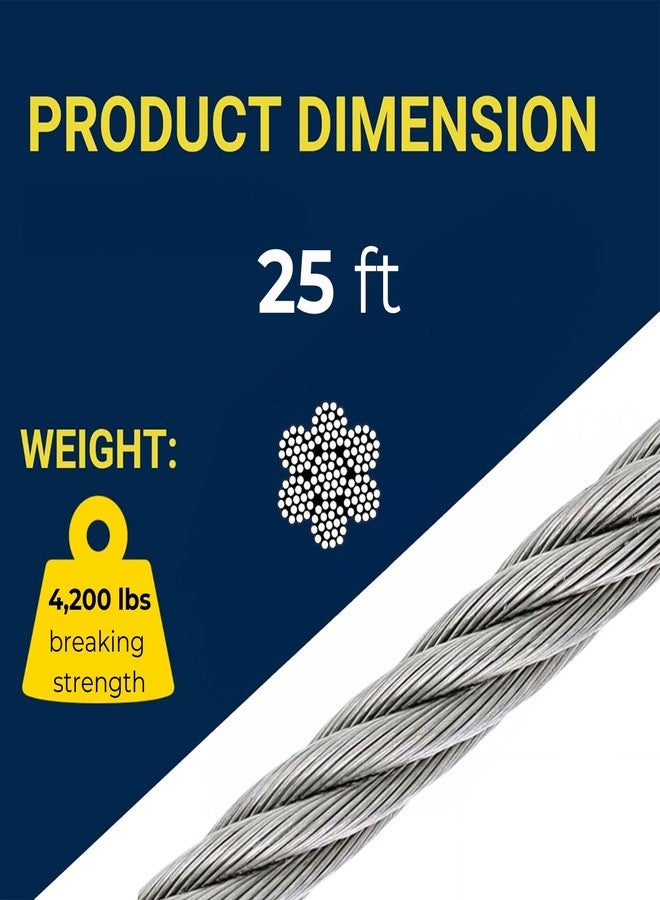 تاي داون كابل ونش من شركة Tie Down Engineering رقم 59385، مقاس 3/16 بوصة × 25 قدمًا - Image 4