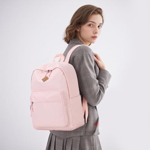 Lohol Classic Backpack for School Travel College Durable Water Resistant Bookbag Pink - Image 3