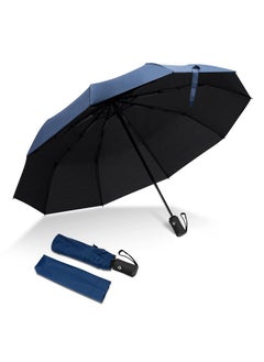 Hemiza Umbrella For Men, Umberallas For Rain Big Size Men, Windproof Umberalla Large For Man,Women,Kids,Girls,Boys - 3 Fold With Auto Open And Close (Blue)  - Image 1