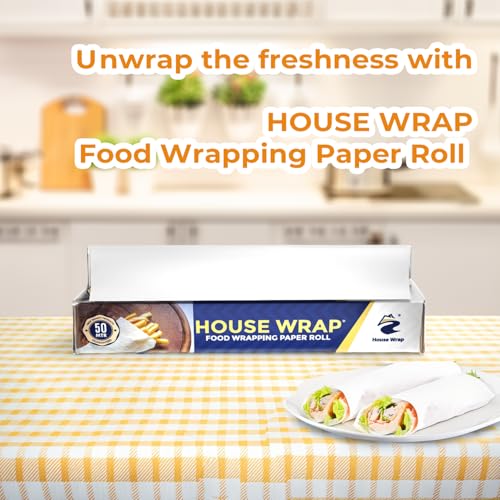 House Wrap 2 Rolls Total 100 Meters Food Wrapping Paper - Premium Non-Stick Butter Paper Roll | Family Pack Food Wrapping Paper | Chemical Free,Oil Proof, Non Stick Paper - Image 2
