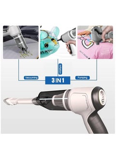 SUITU 3-in-1 Handheld Vacuum 12000Pa Wireless rechargeable Mini Portable Car Vacuum Cleaner Wet and Dry, Powerfu for Car, Home, Office, Carpet Cleaning  - Image 4