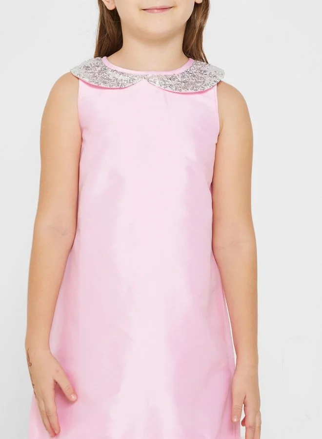Pinata Sequin Collared Partywear Dress