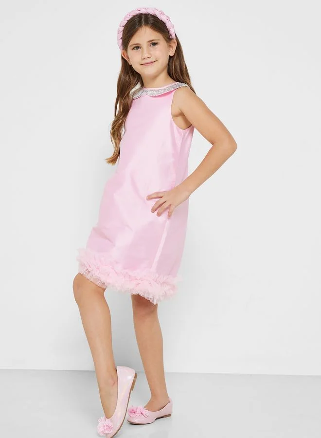 Pinata Sequin Collared Partywear Dress