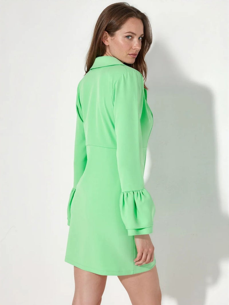Jennyfer Fitted Mini Dress With V-neck And Buttons - Image 3