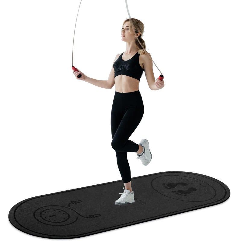 dofopo Jump Rope Mat 71"x24" Larger Non-Slip Indoor Outdoor Exercise Fitness Mat,High-Density Workout Shock Absorption Jump Mat for Home Gym Flooring Concrete Jumping Rope - Image 1