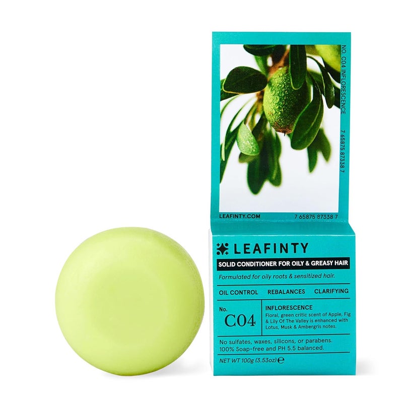LEAFINTY Conditioner Bar for Oily Hair Sulfate Free Natural Sustainable Zero Waste100g Pack of 1 up to 75 uses