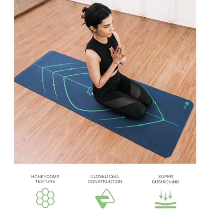TEGO Stance Truly Reversible Yoga Mat With Guidealign - 5-6Mm - Image 2