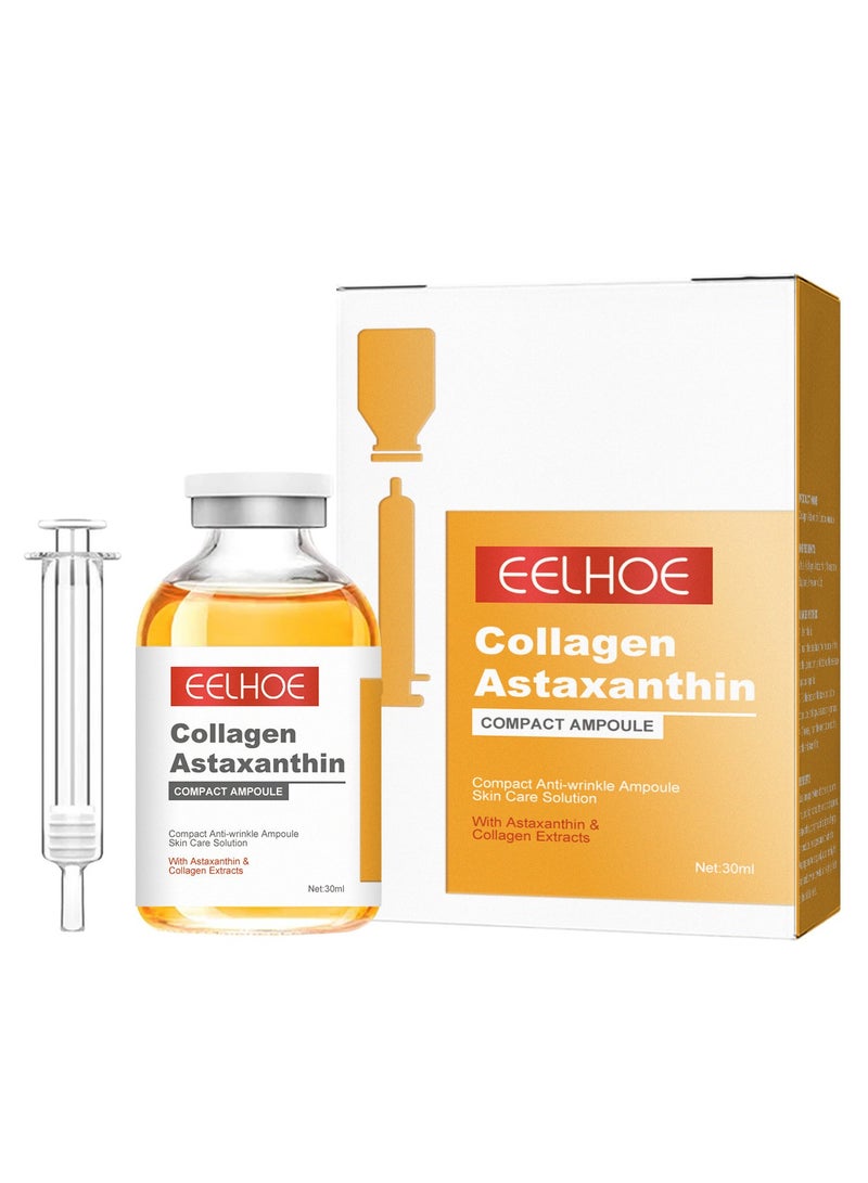 EELHOE Collagen Astaxanthin Serum,Collagen Astaxanthin Lifting Ampoule,Moisturizing and Anti-aging,Tightens the Skin, for All Skin Types 30ml - Image 1