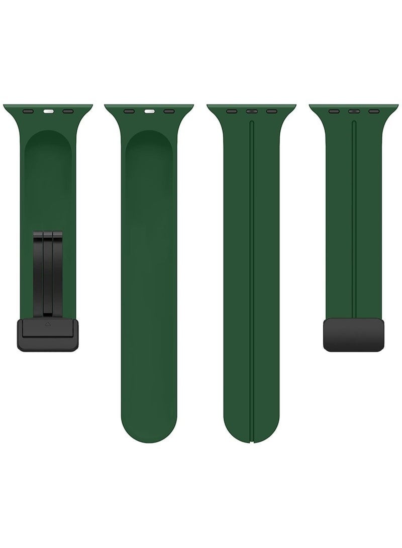 DUSALA Magnetic Silicone Watch Band 42mm/44mm Quick Release Strap for Men & Women Soft Skin Friendly Sport Replacement Band for Smartwatch & Analog Watches Durable, Waterproof, Magnetic Folding Clasp for All-Day Comfort - Image 5