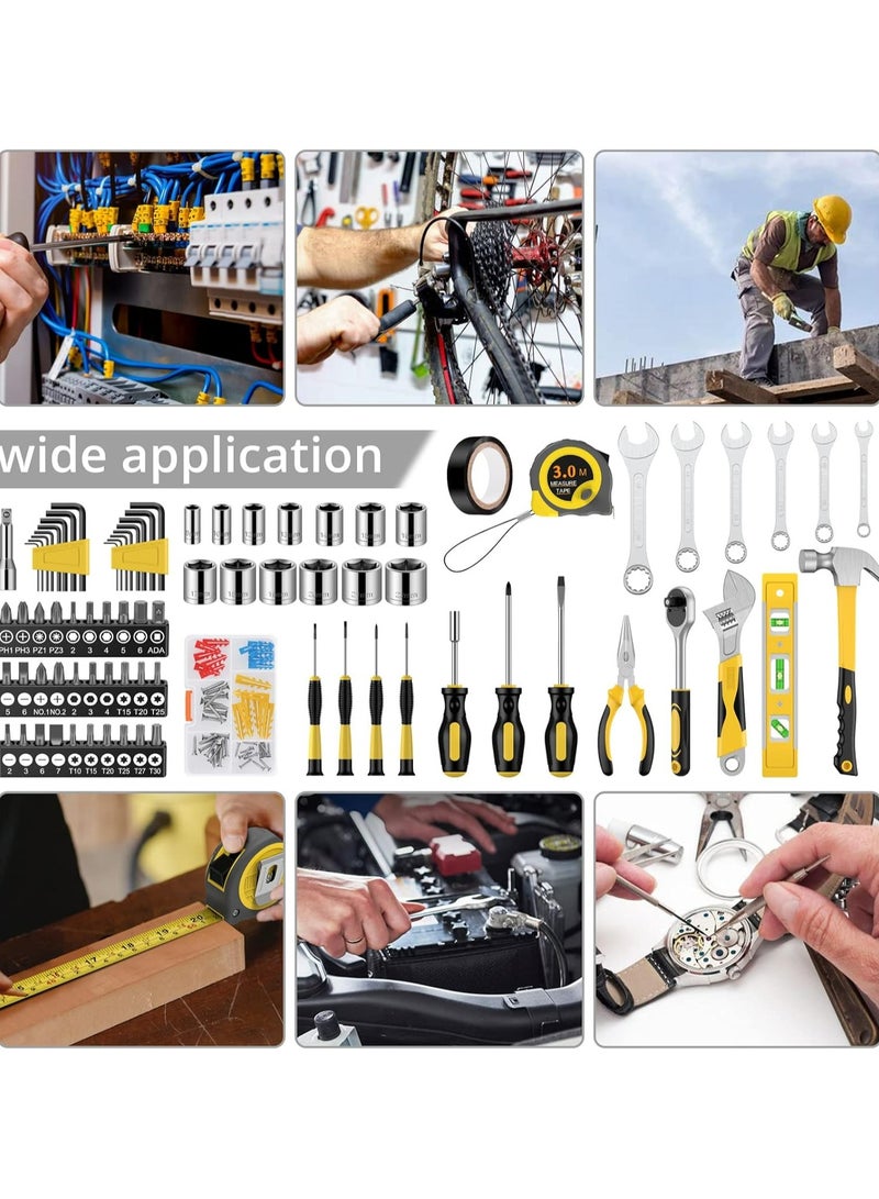 Oasisgalore 108 Piece Tool Set General House hold Hand Tool Kit with Plastic Toolbox Storage Case Used to Car repair And home Repair - Image 2