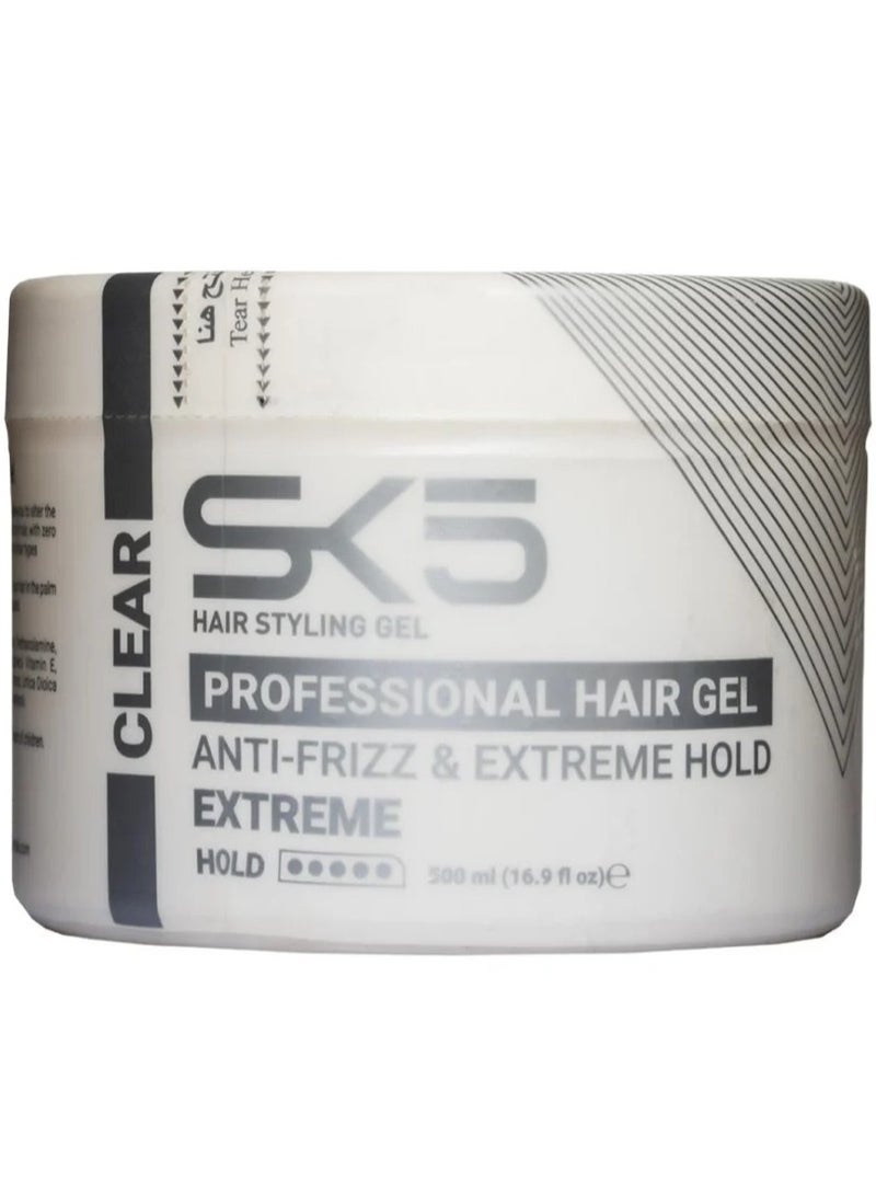 اس كي فايف جل تصفيف الشعر فائق التثبيت شفاف - 500 مل