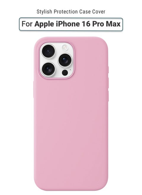 Apple iPhone 16 Pro Max Silicone Cover Pink Sand - Premium 2.0mm TPU Silicon, Enhanced Camera Protection with Lens Shield, Shockproof & Water-Proof Cover for Apple iPhone 16 Pro Max