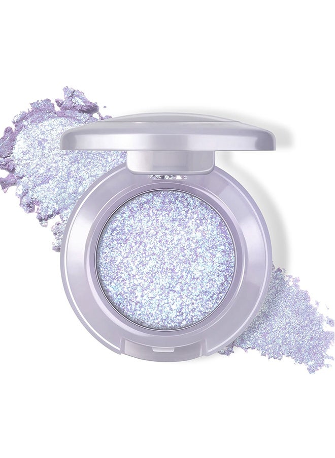 XIXI Bulb's Plan Eyeshadow, Holographic Blue Purple Glitter Eyeshadow, Multichrome Shimmer Color Shifting Single Eyeshadow, Chameleon Metallic Iridescent Eye Shadow Palette Bouncy Texture Fairy Highlighter Makeup #03 - Image 1