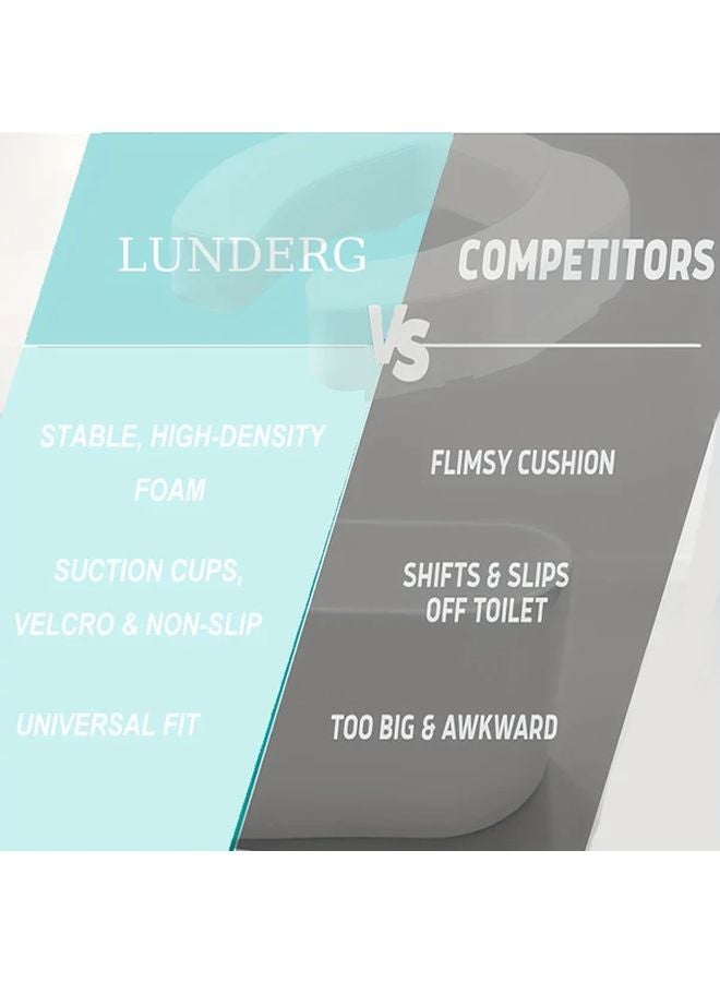 White Raised Toilet Seat For Seniors 2 Inch Ergonomic U Shaped Non Slip Universal Fit - Image 5