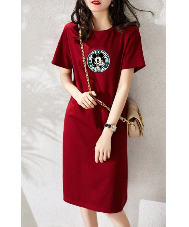 Yailla Summer Loose Tshirt Dress