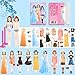 Daniel Axel Magnetic Dress Up Dolls Magnetic Doll Dress Up Kits Magnetic Paper Dolls Pretend Play Set for Girls Ages 4 Years and Up Kids Travel Activities Road Trip Car Ride Interactive Learning Imagine Gift - Image 3