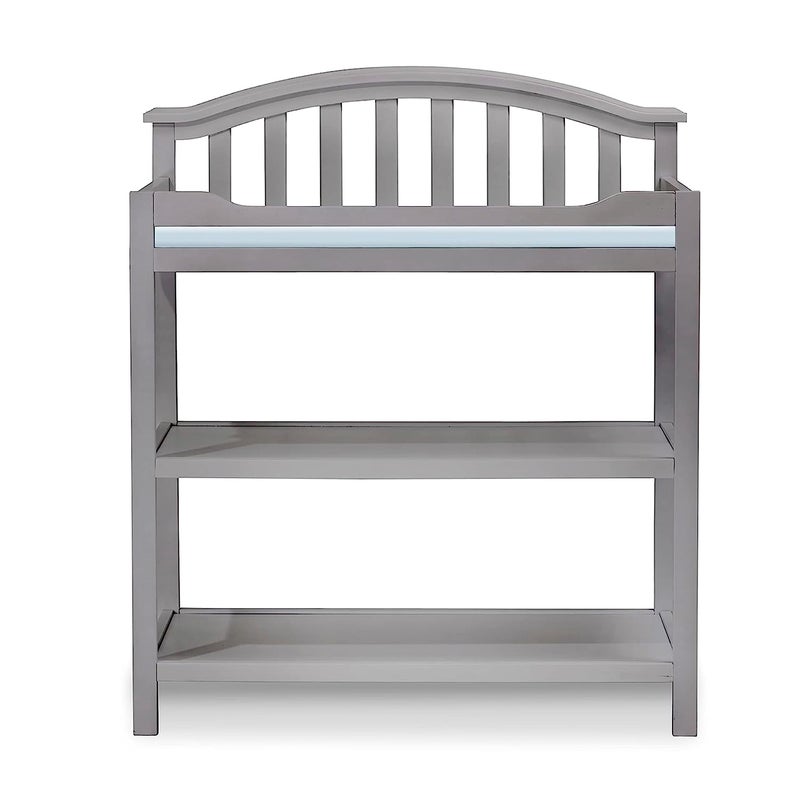 Sorelle Furniture Berkley Changing Table and Changing Pad Dressing and Diaper Changing Table for Baby Room Nursery Furniture for Infant Gray
