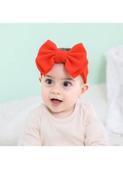 Cinaci Cinaci 12 Pack Stretchy Elastic Wide Nylon Headbands with Solid Knot Big Hair Bow Headwraps Large Oversized Hair Bows Accessories for Baby Girls Infants Toddlers Kids  - Image 5