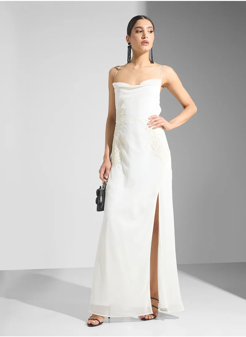 هوب اند ايفي Embellished Cowl Neck Cami Dress