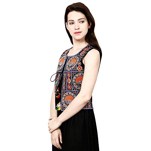 Prijam Women's Embroiderd Ethnic Shrugor Jacket RL 04 XXL and Special Embroidered Cotton Koti/Jacket/Waist Coat for Women - Image 3